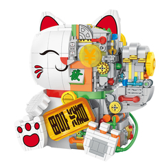 Конструктор 3D из миниблоков Balody NB Китайский кот-полуробот 1068 эл BA200619