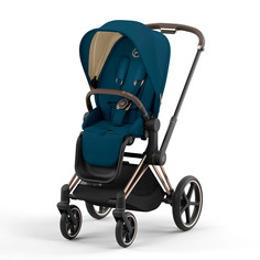 Прогулочная коляска Cybex Priam IV Mountain Blue, шасси RoseGold