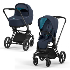 Коляска 2в1 Cybex Priam IV Nautical Blue, шасси Mattblack