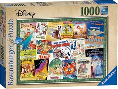 Пазл Ravensburger 1000 Disney. Винтажные постеры классических фильмов, арт.19874