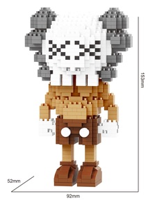 Конструктор 3D из миниблоков Balody Kaws кукла белая 890 элементов - BA16238