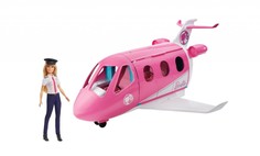 Кукольный транспорт Barbie Самолет мечты + кукла пилот GJB33 Барби