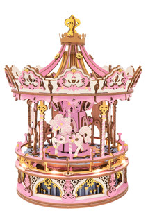 Конструктор музыкальная шкатулка Карусель мечты Robotime Romantic Carousel Dream Version
