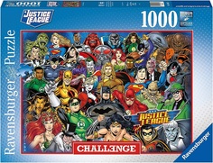 Пазл Ravensburger 1000 Челлендж. Комиксы DC: Лига справедливости, арт.16884