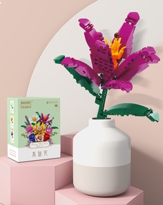 Конструктор 3D из миниблоков Balody Цветок Лилия фиолетовая 212 элементов - BA20081-3