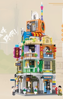 Конструктор 3D из миниблоков Balody Чайна Таун - дом на старой улице 2323 эл BA21038