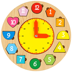 Обучающая игра ТРИ СОВЫ Часы-вкладыши "Учим время", ОБ00033