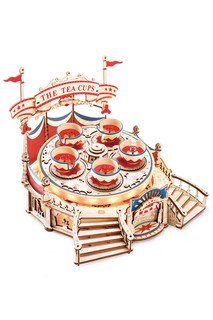 Механический музыкальный конструктор Robotime Карусель Чашки Tilt-A-Whirl