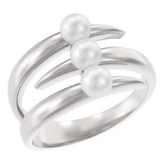 Кольцо из серебра с жемчугом искусственным р. 17,5 Arina 1044721-01250-2S