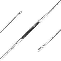 Браслет из белого золота с бриллиантом р. 19 Империал B0021-205 Imperial