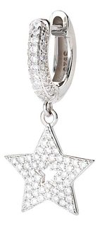 Моносерьга из серебра с фианитом AMEN ORMOSTBBZ Amen.