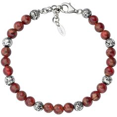 Браслет из серебра с лавой и тигровым глазом р. 20 AMEN BRU3PMBR6 Amen.