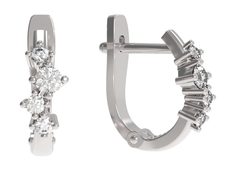 Серьги из серебра с фианитом Arina 1036042-01110