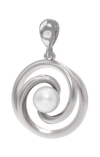 Подвеска из серебра с искусственным жемчугом Arina 1037203-01250-2S