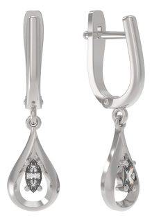 Серьги из серебра с фианитом Arina 1039142-01110