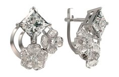 Серьги из серебра с фианитом Arina 1034292-01110