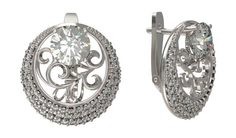 Серьги из серебра с фианитом Arina 1034092-01110