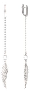 Серьги из серебра с жемчугом искусственным Arina 1041562-01250-2S