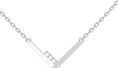 Колье из серебра с фианитом 40 см Arina 1040426-01110