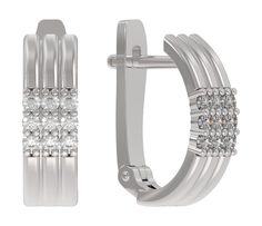Серьги из серебра с фианитом Arina 1039082-01110