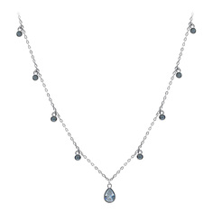 Ожерелье из серебра с фианитом 38-42 см Silver Wings 051273615A