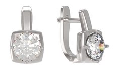 Серьги из серебра с фианитом Arina 1038852-01210