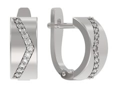 Серьги из серебра с фианитом Arina 1039342-01110