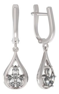 Серьги из серебра с фианитом Arina 1039152-01110