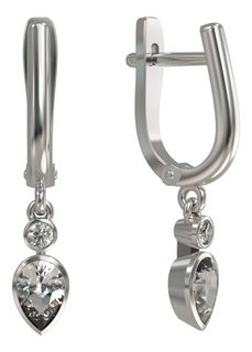 Серьги из серебра с фианитом Arina 1034912-01110