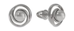 Серьги из серебра с жемчугом искусственным Arina 1037202-01250-2S