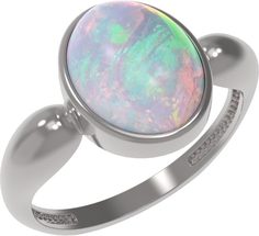Кольцо из серебра с опалом р. 17 Arina 1035351-01210-O