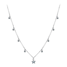 Ожерелье из серебра с фианитом 37-41 см Silver Wings 051273612A