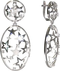 Серьги из серебра с фианитом Arina 1032542-01110