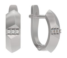 Серьги из серебра с фианитом Arina 1041832-01110