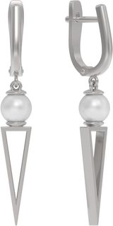 Серьги из серебра с жемчугом искусственным Arina 1040872-01250-2S
