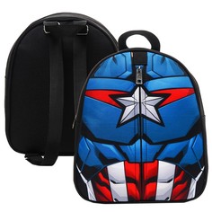 Рюкзак детский "Капитан Америка" на молнии, 23х27 см, Мстители Marvel