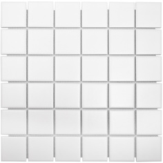 Мозаика Starmosaic White Matt белая керамическая 306х306х6 мм матовая