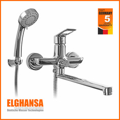 Смеситель для ванны Elghansa 5382306 c душевым комплектом хром