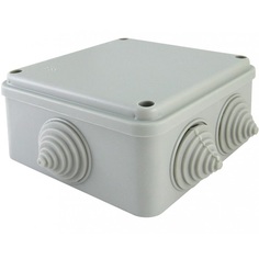 iEK Коробка распределительная IEK КМ41235, гермовводы 6 шт, серая, IP44, 85x85x40 мм