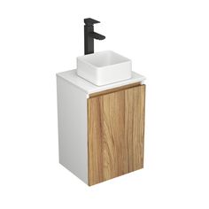 Тумба с раковиной и смесителем Bau (Тумба 40 + раковина 24х24 + смеситель) Bauedge