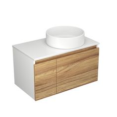 Тумба с раковиной (Тумба Bau Dream Blackwood 80, раковина BAU Dream круглая D41) Bauedge