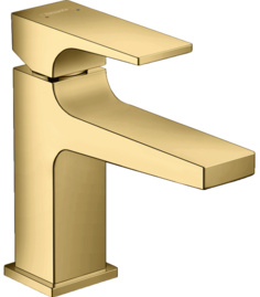 Смеситель для раковины Hansgrohe Metropol HG 32500990 89 мм, Push-Open полированное золото