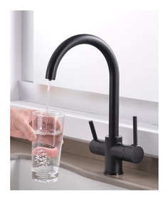 Смеситель для кухни под фильтр Santarinio Fusinan SB-100605 черный матовый