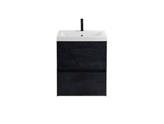 Тумба под раковину Art&Max FAMILY-M Family-M-400-2C-SO-HC подвесная, Hard Coal