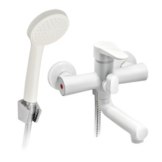 Смеситель для ванны с коротким изливом белый, Juguni 0402.159