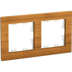 Schneider Electric Рамка Schneider Electric AtlasDesign Nature 2 поста. Дерево бамбук