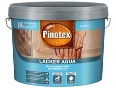 Лак для мебели и стен Pinotex Lacker Aqua 70 на водной основе, глянцевый, 9 л