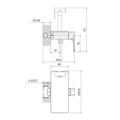 Скрытая часть для встраиваемого смесителя Iddis Axes AXEBLSHi08