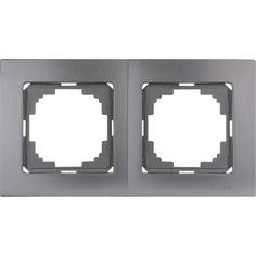 Рамка NILSON двухместная антрацит Touran metallic 24160092
