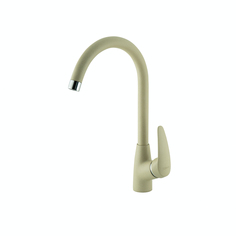 Смеситель для кухни Lemark LINARA LM0405 с высоким поворотным изливом, цвет: бежевый